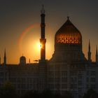 Yenidze Dresden bei Sonnenuntergang