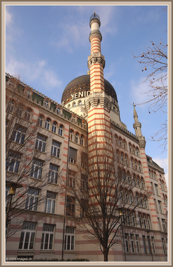 Yenidze  Fassadenseite oft im Schatten, Dresden III g 2024-02-28 554 ©