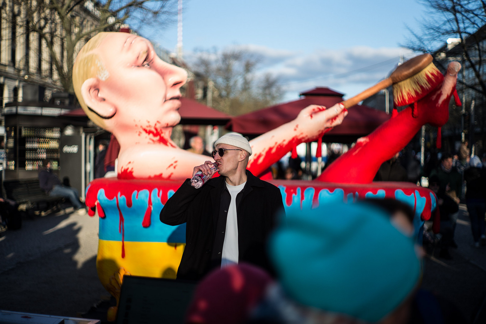 Yesterday in front of the russian Embassy