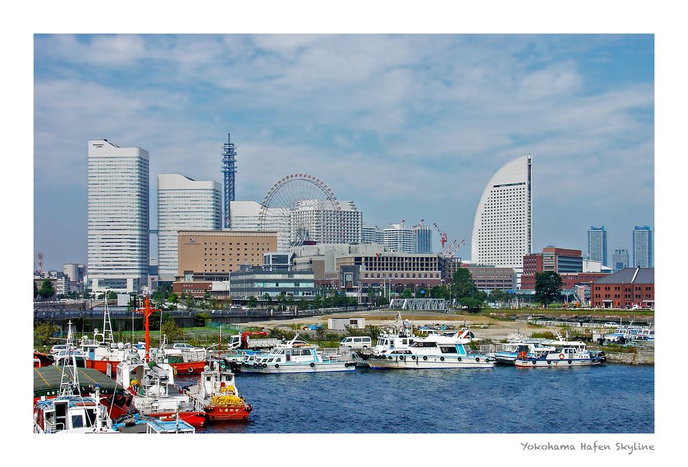 Ykohama Hafen Skyline