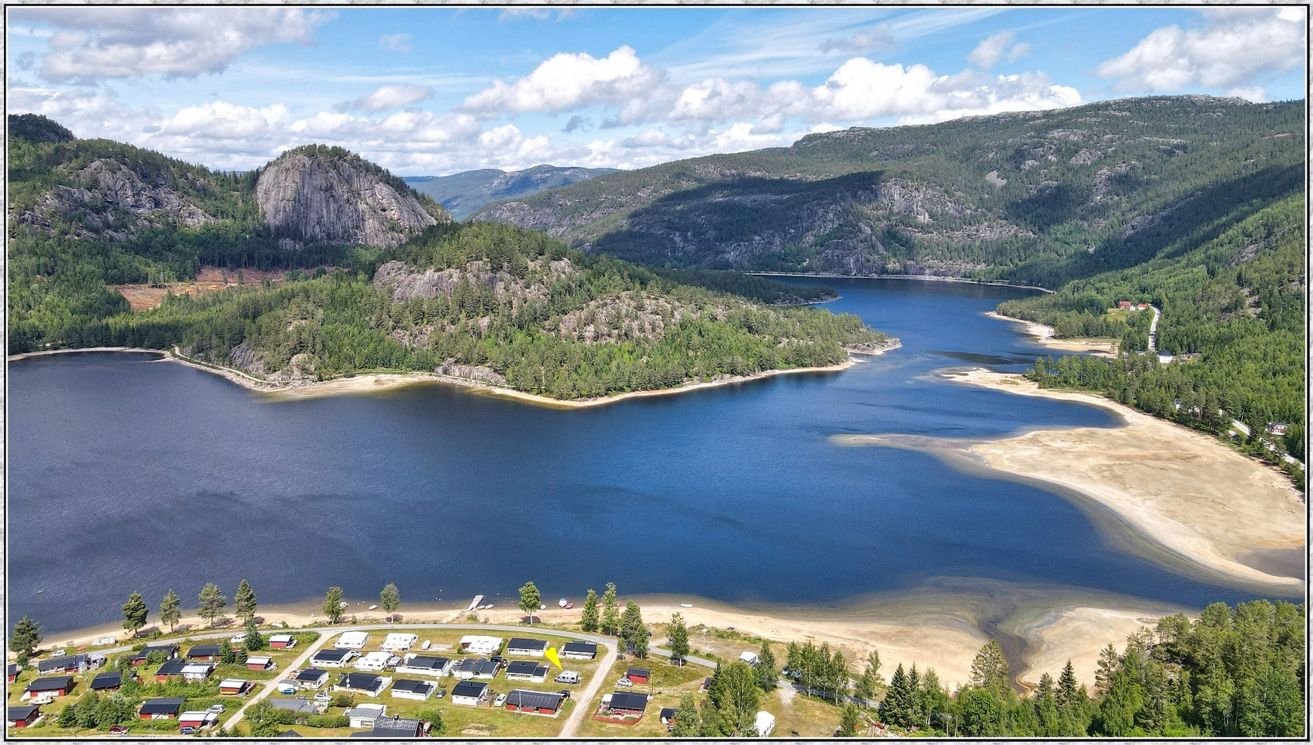  Øyne Camping am südlichen Ende vom See Fyresvat(Telemark): Norwegen Camperreise 2022 