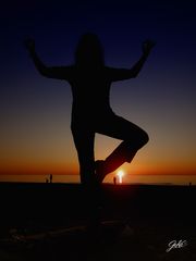 Yoga am Strand von Westerland