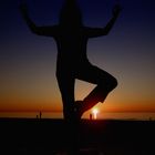 Yoga am Strand von Westerland