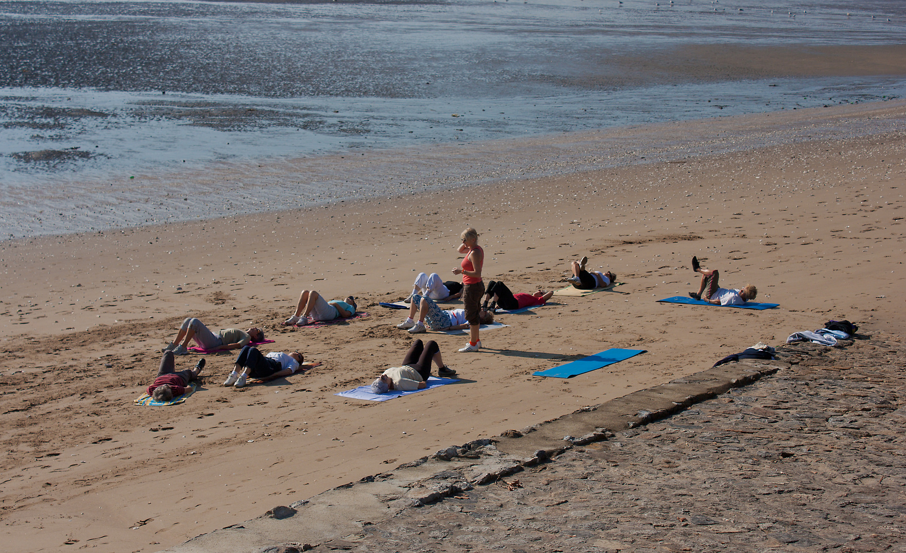 Yoga sur la plage