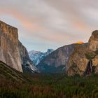 Yosemite National Park at sunset (USA)
