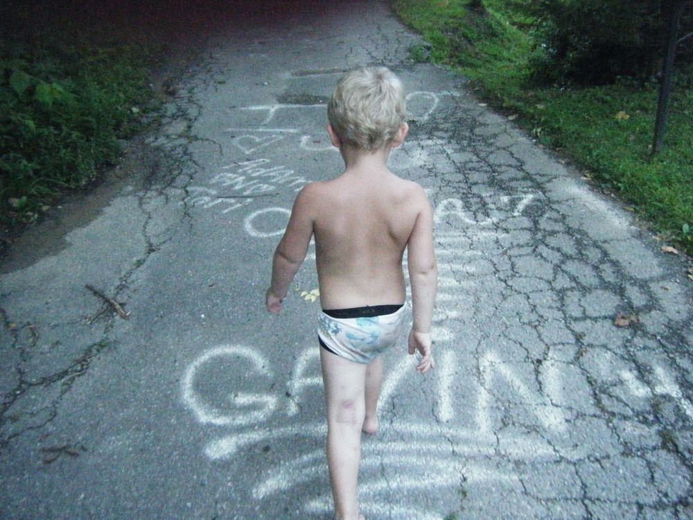 You'll see my name in... chalk!