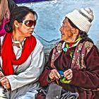 young and old ladakhi women