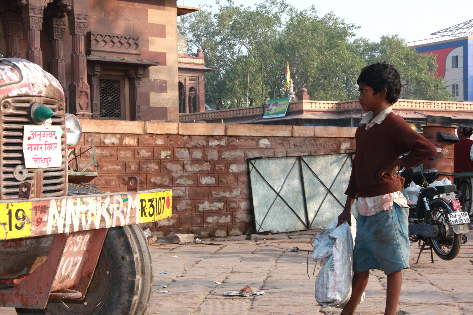 young boy in the streets of Jaipur, India