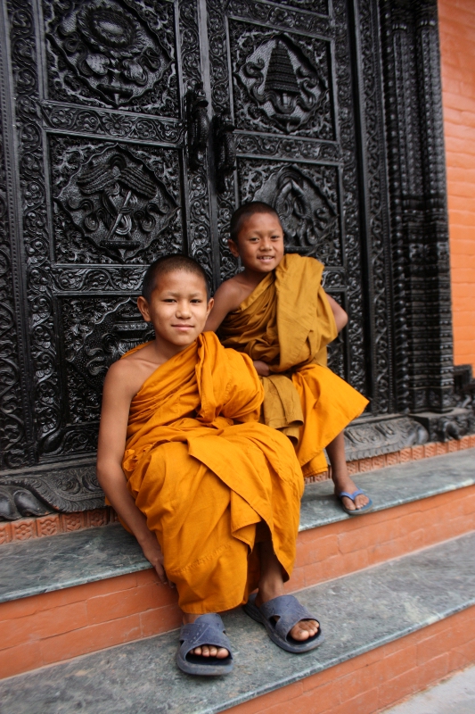 Young Buddhist monks