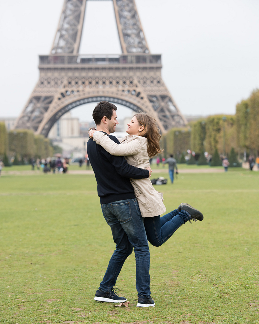 Young couple in Paris