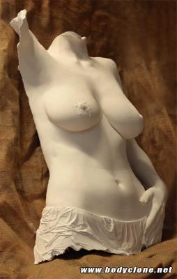 Young Female body casting lifecast sculpture