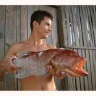 Young Fisherman with Red Snapper