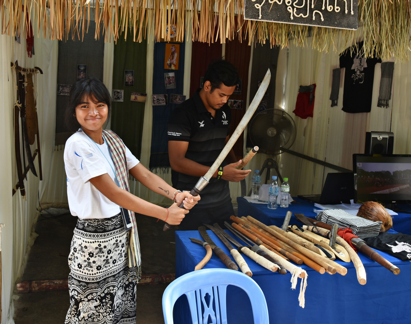 young girl with sword