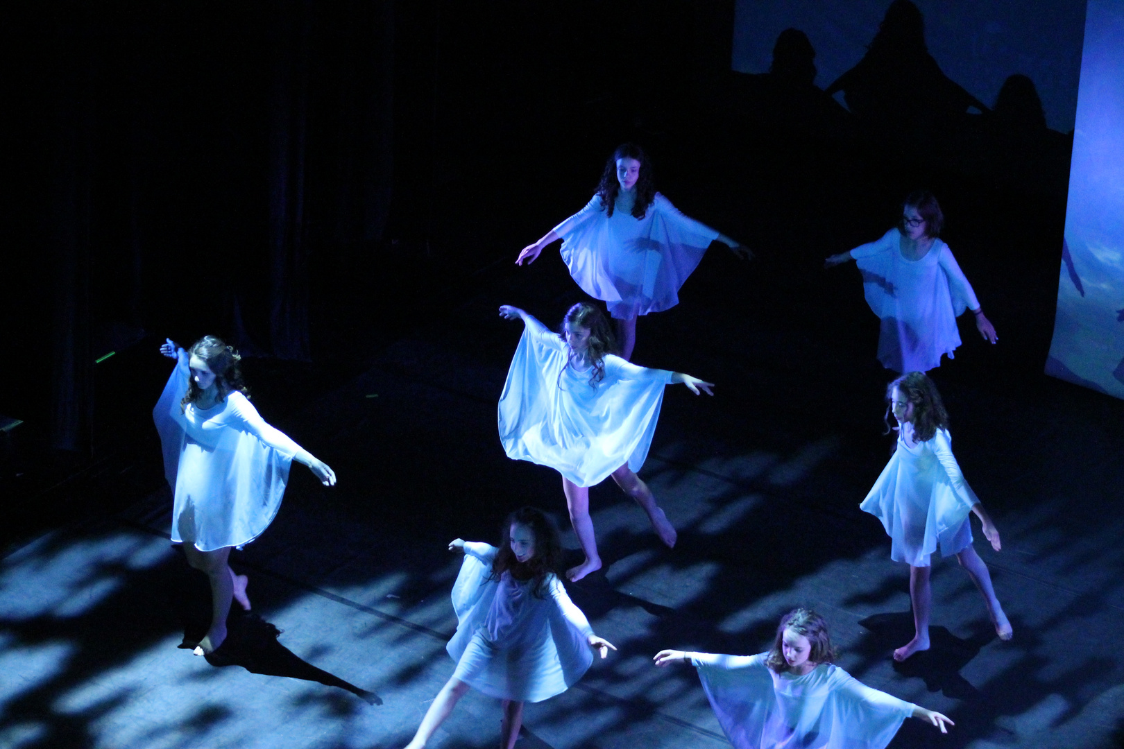 young girls dancing