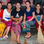 Young ladies after temple cleaning