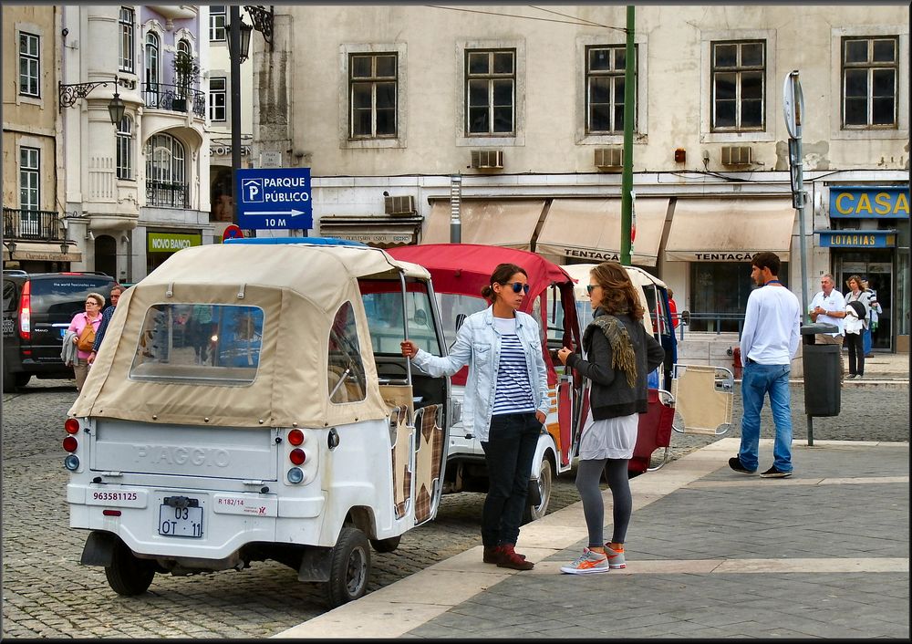 Young ladies Tuk - Tuk`s drivers.