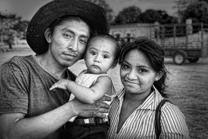 Young Mayan Family