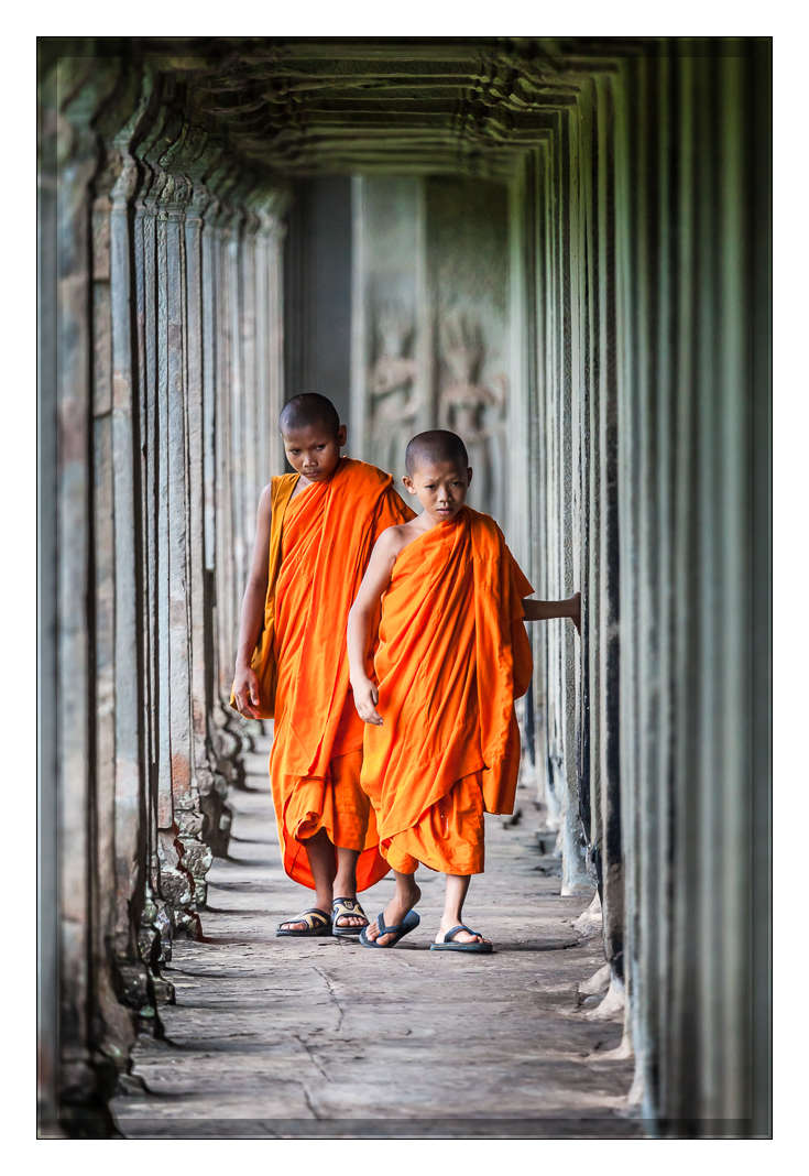 Young monks at Angkor Wat