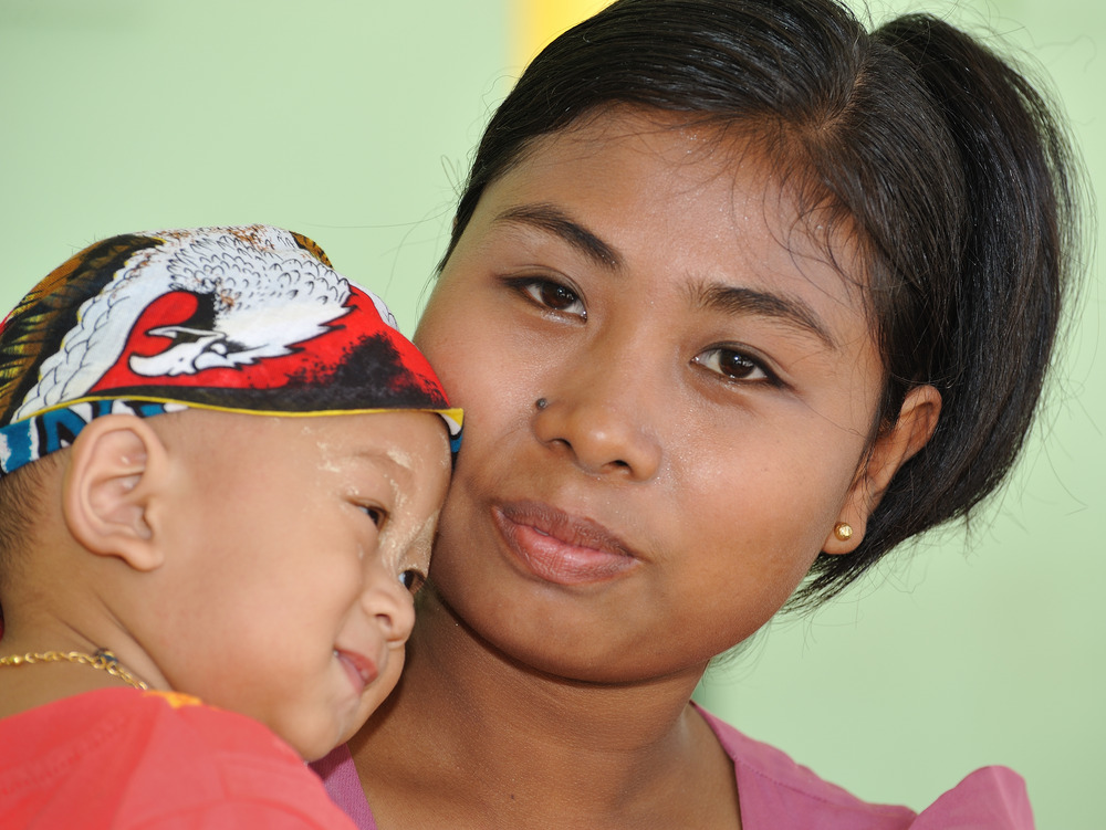 Young mother with her son