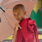 Young novice getting monkshood in Myanmar