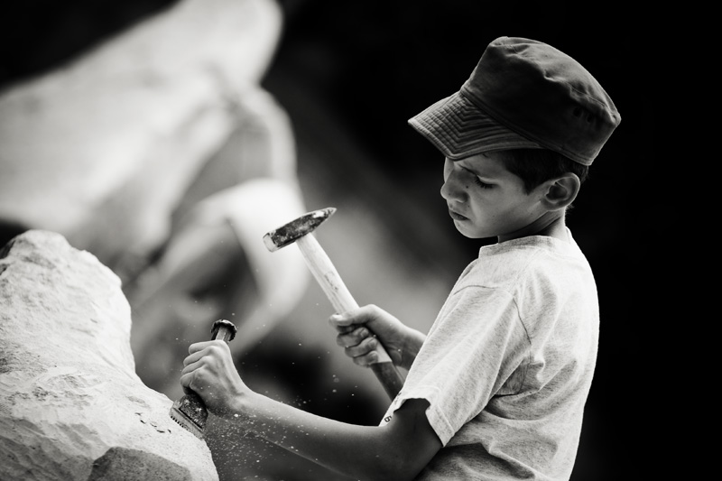 Young sculptor