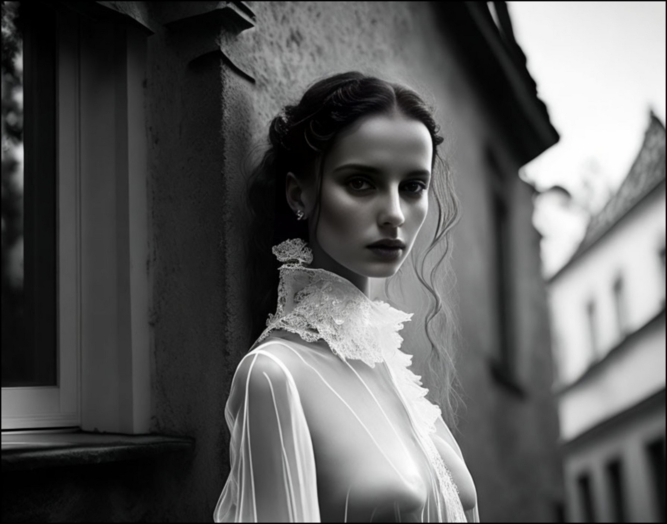 young woman in prague