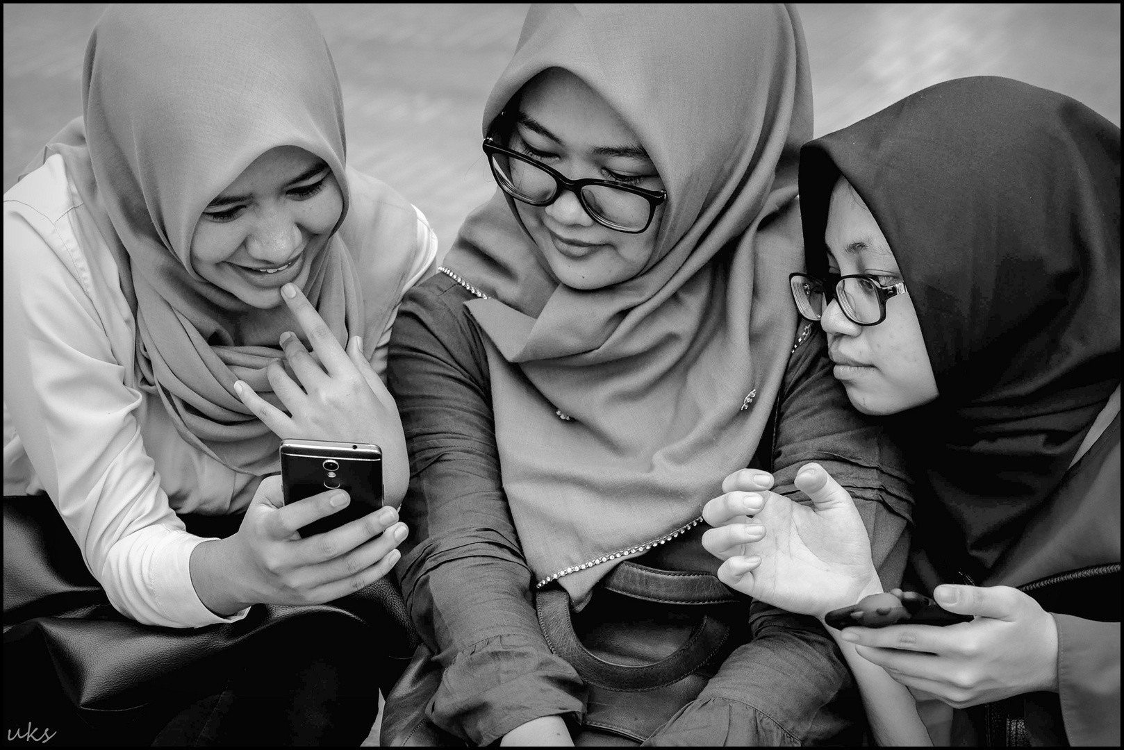 young women in KL, interaction