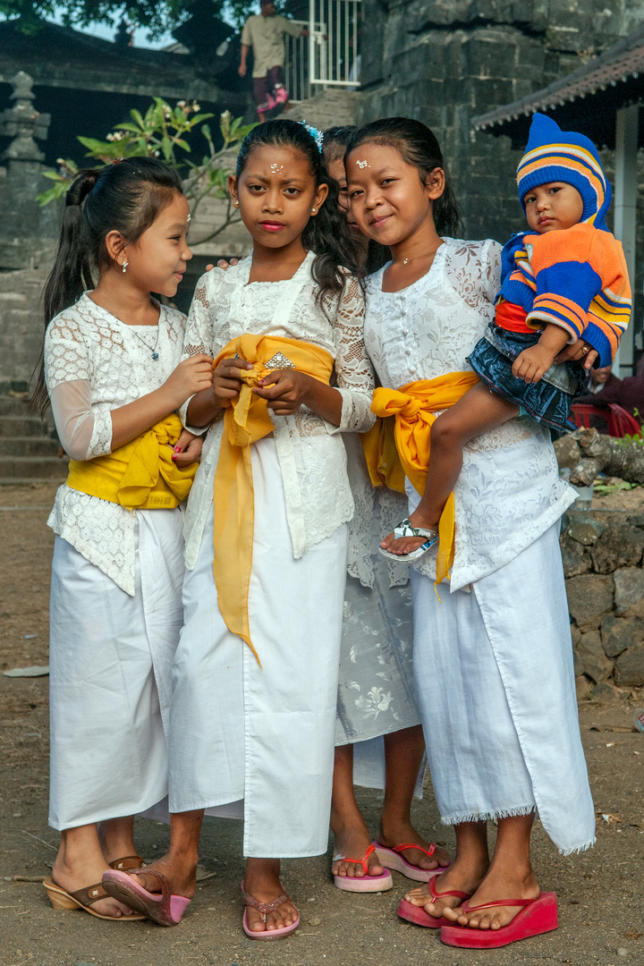 Young worshippers after the temple visit