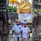 Young worshippers at the village temple