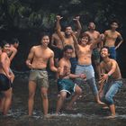 Youngsters at the Gitgit waterfall