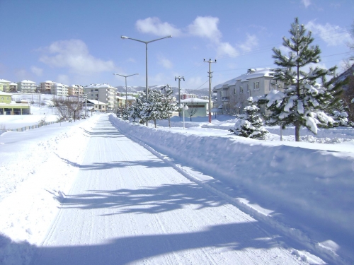 Yozgat-Straße im Schnee