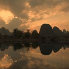 Yulong river at sunset