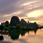 Yulong river sunset,Yangshuo