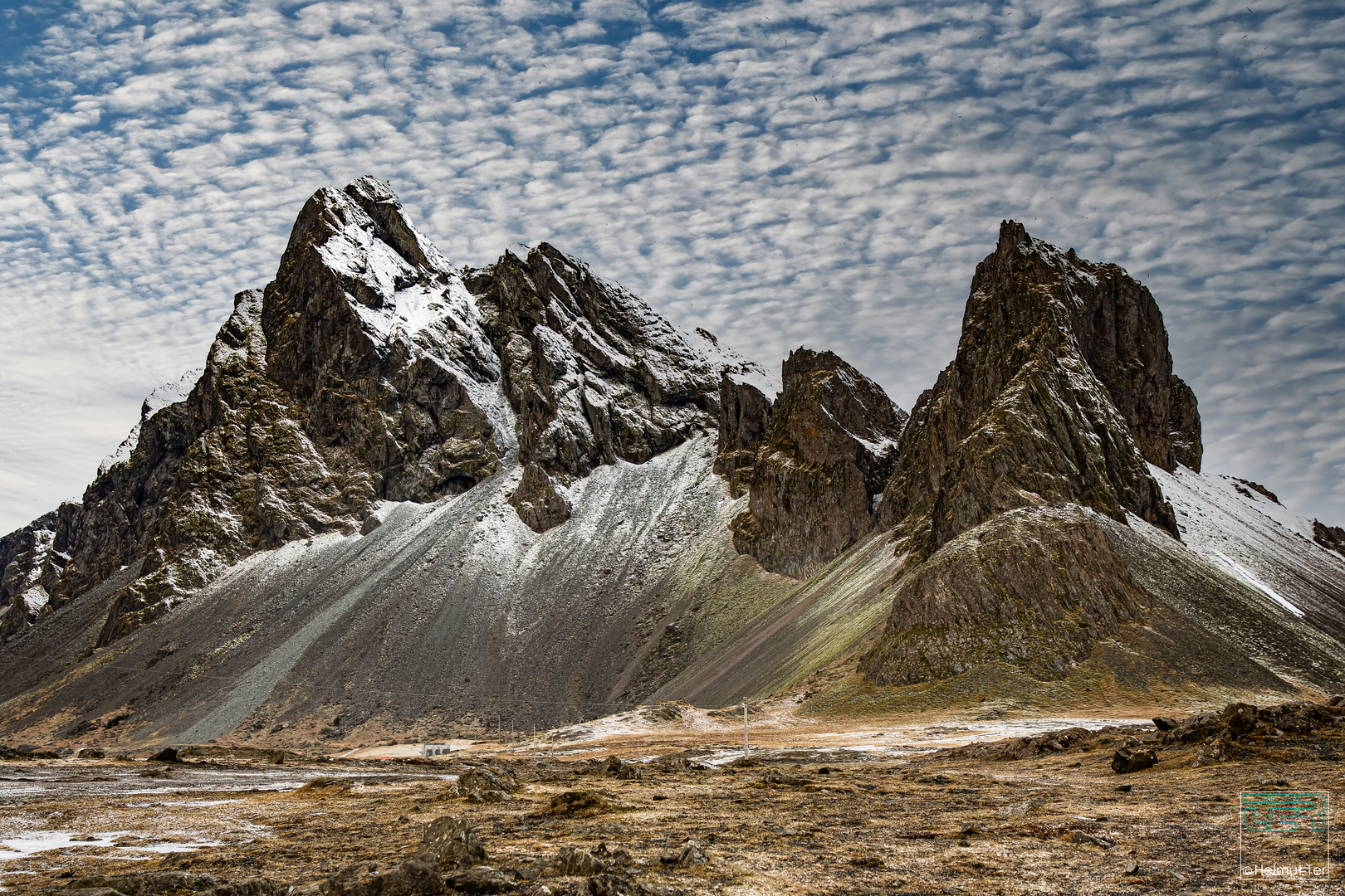 Zackig - Eystrahorn, Berge von Hvalnes.