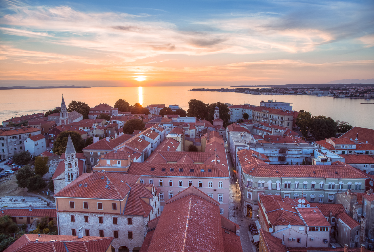 Zadar im Sonnenuntergang 