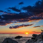 Zadar Sonnenuntergang mit Vogel