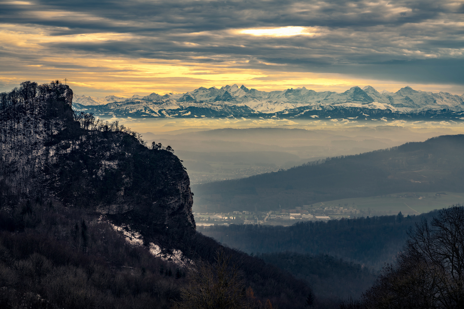 Zaghafter Alpenblick