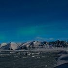 Zaghaftes Polarlicht über dem Jökulsarlon