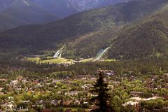 Zakopane mit Skisprungschanzen..