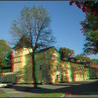 Zakrzow, Hotel "Palac Lucja" - 3D - Anaglyph - Rot/Cayn