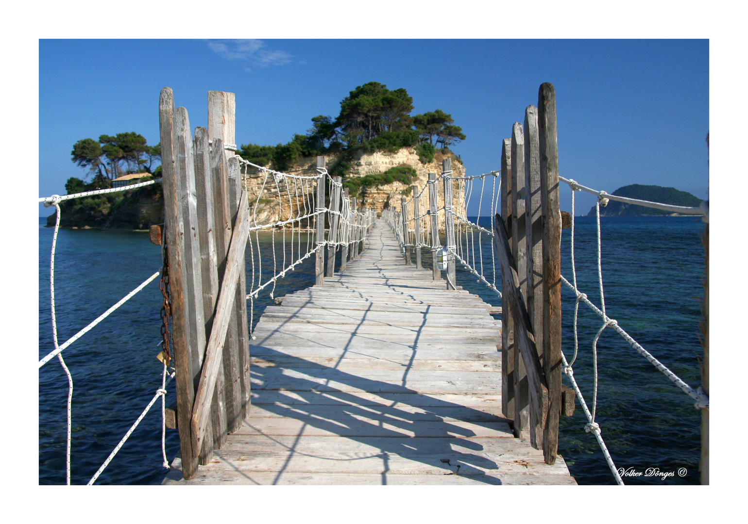 Zakynthos Steg zur Insel Agios Sosti