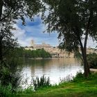 Zamora. Duero, muralla y Catedral.