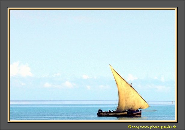 Zanzibar 2001 - Dhow at Sunset - Near Stone Town