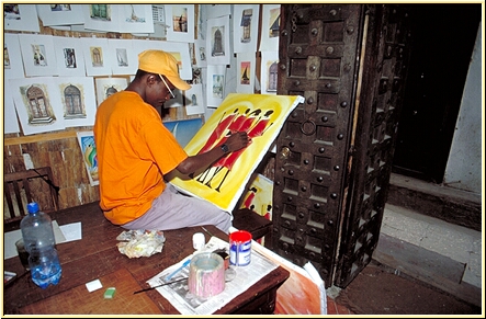 Zanzibar 2001 - Künstlergalerie in Stone Town