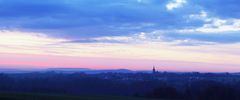 Zartes Morgenrot am höchsten Berg des Elbsandsteingebirges