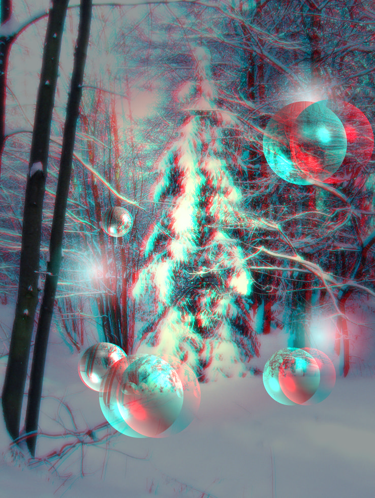 Zauberwald (Rot/Cyan-Anaglyphe)