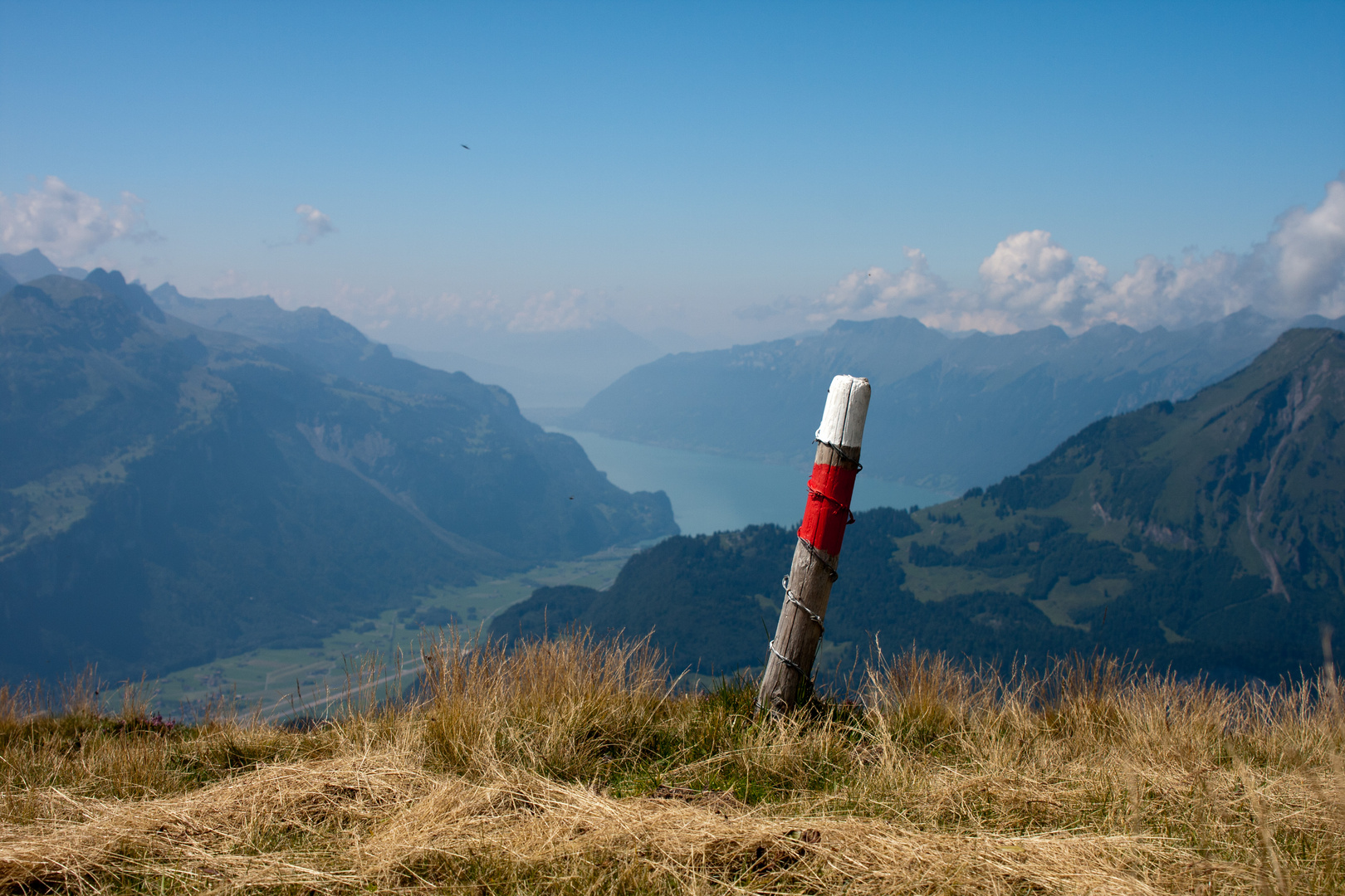 Zaunpfahl in den Bergen