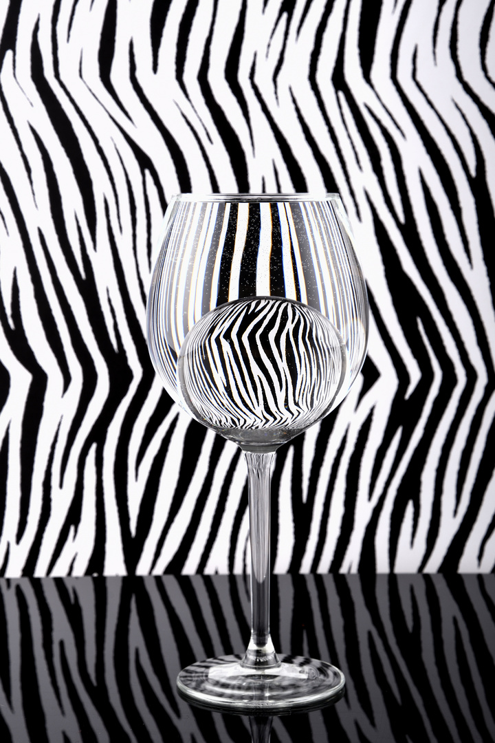 Zebra im Glas