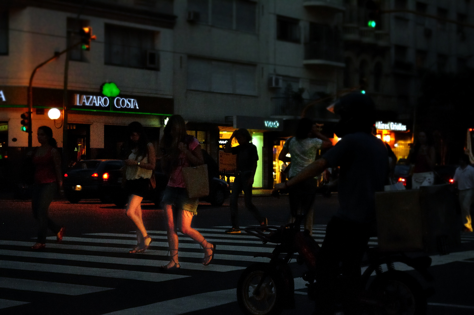 Zebra stripes with illuminated legs