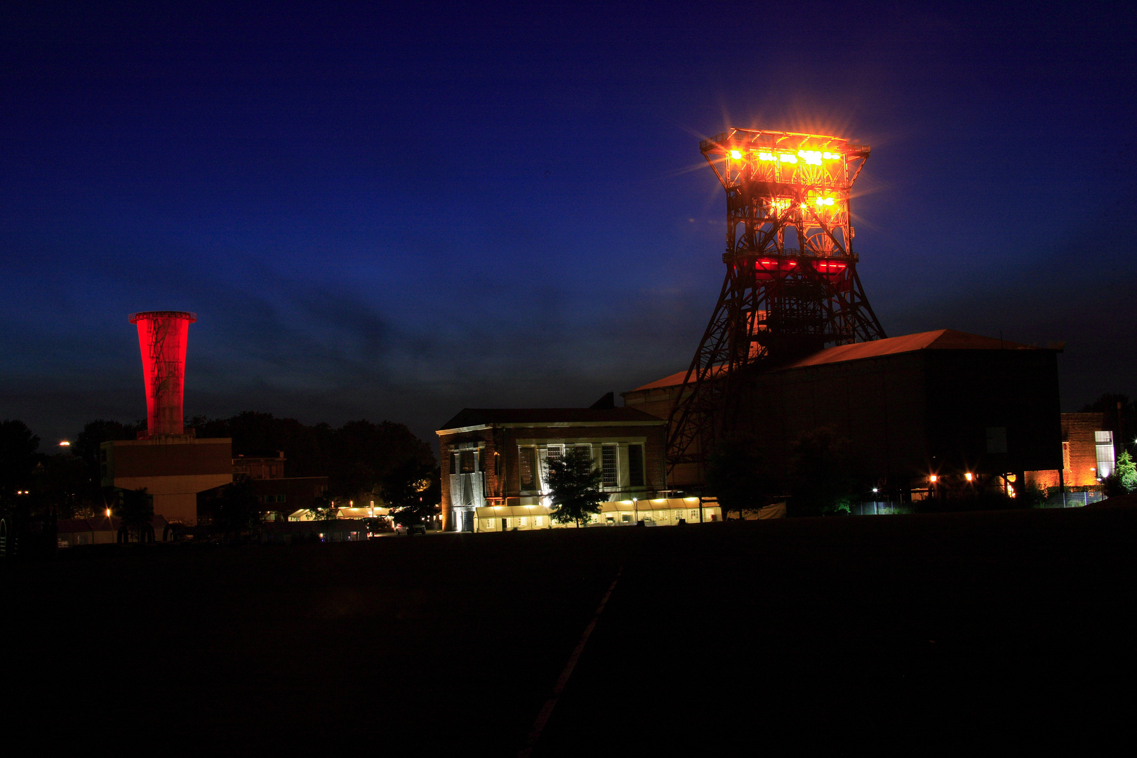 Zeche Consol bei Nacht